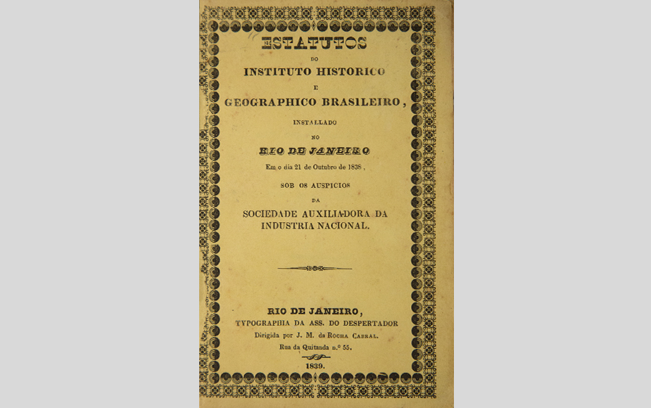 Estatutos do IHGB de 21 de outubro de 1838. Crédito: Acervo Firjan