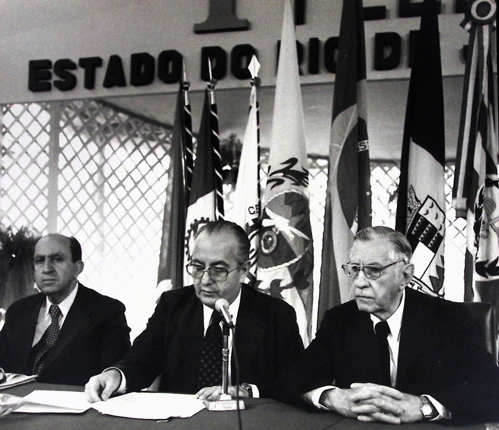 Mário Leão Ludolf em sessão da 1º Pleninco do Estado do Rio de Janeiro em 1975. Créditos: Acervo Firjan