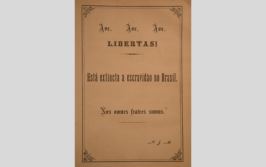 Crédito da imagem: Página do Auxiliador com a Lei Áurea. Acervo Firjan