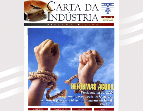 Número 0 da Carta da Indústria publicado em outubro de 1998. Créditos: Acervo Firjan