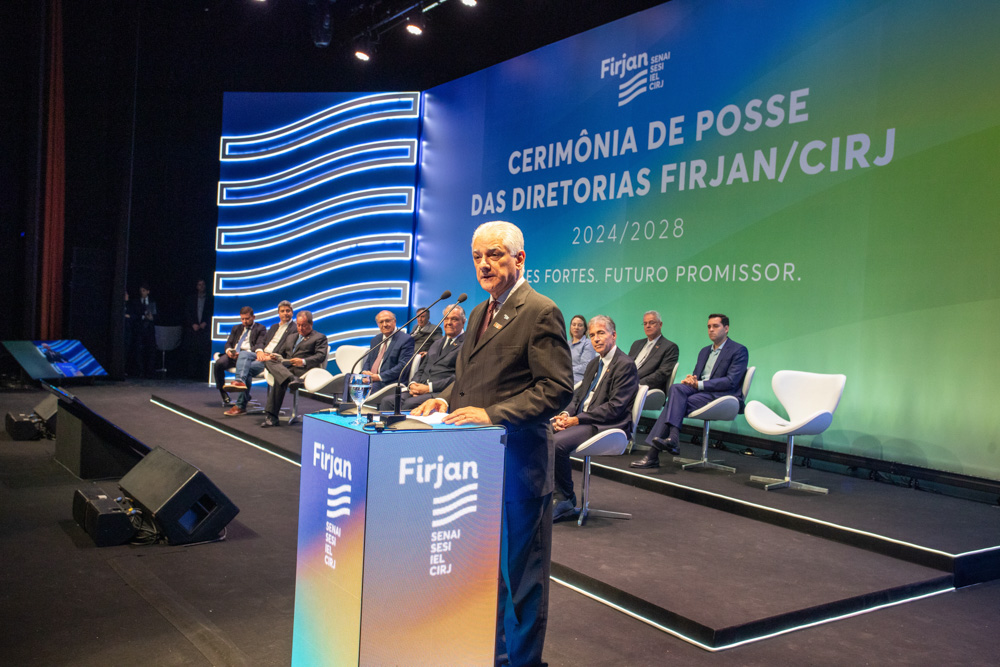 Luiz Césio Caetano na cerimônia de Posse da Diretoria e Presidência da Firjan no dia 14/10/2024. Créditos: Paula Johas/ Acervo Firjan