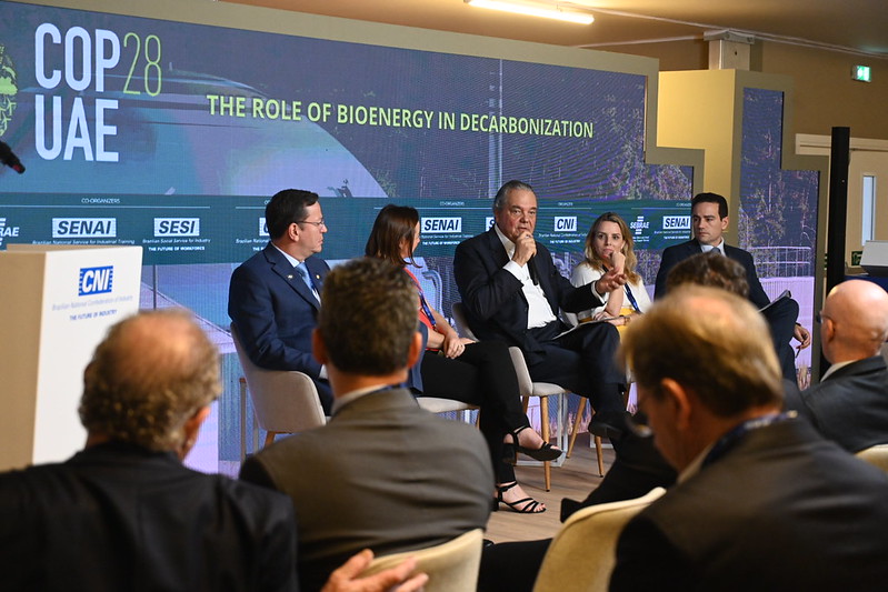 Presidente Eduardo Eugenio durante painel da CNI que discutiu o papel da bionergia na descarbonização Foto: Iano Andrade/CNI