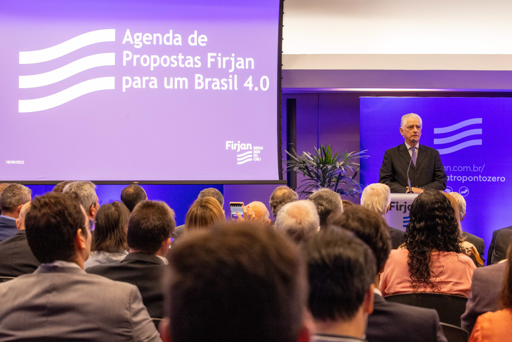 Luiz Césio Caetano na cerimônia de Posse da Diretoria e Presidência da Firjan no dia 14/10/2024. Créditos: Paula Johas/ Acervo Firjan