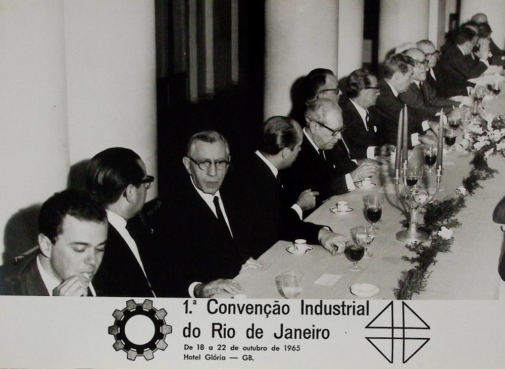 Mário Leão Ludolf na Primeira Convenção Industrial em 1965. Crédito: Acervo Firjan