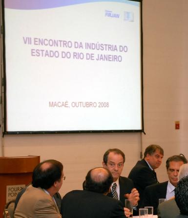 Antonio César Berenguer no VII Encontro da Indústria em Macaé, em 2008. Crédito: Acervo Firjan