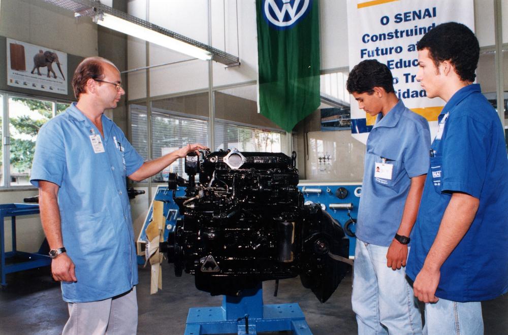 Inauguração do Centro Treinamento SENAI Volkswagen em 11/12/1997. Créditos: Guarim de Lorena/ Acervo Firjan