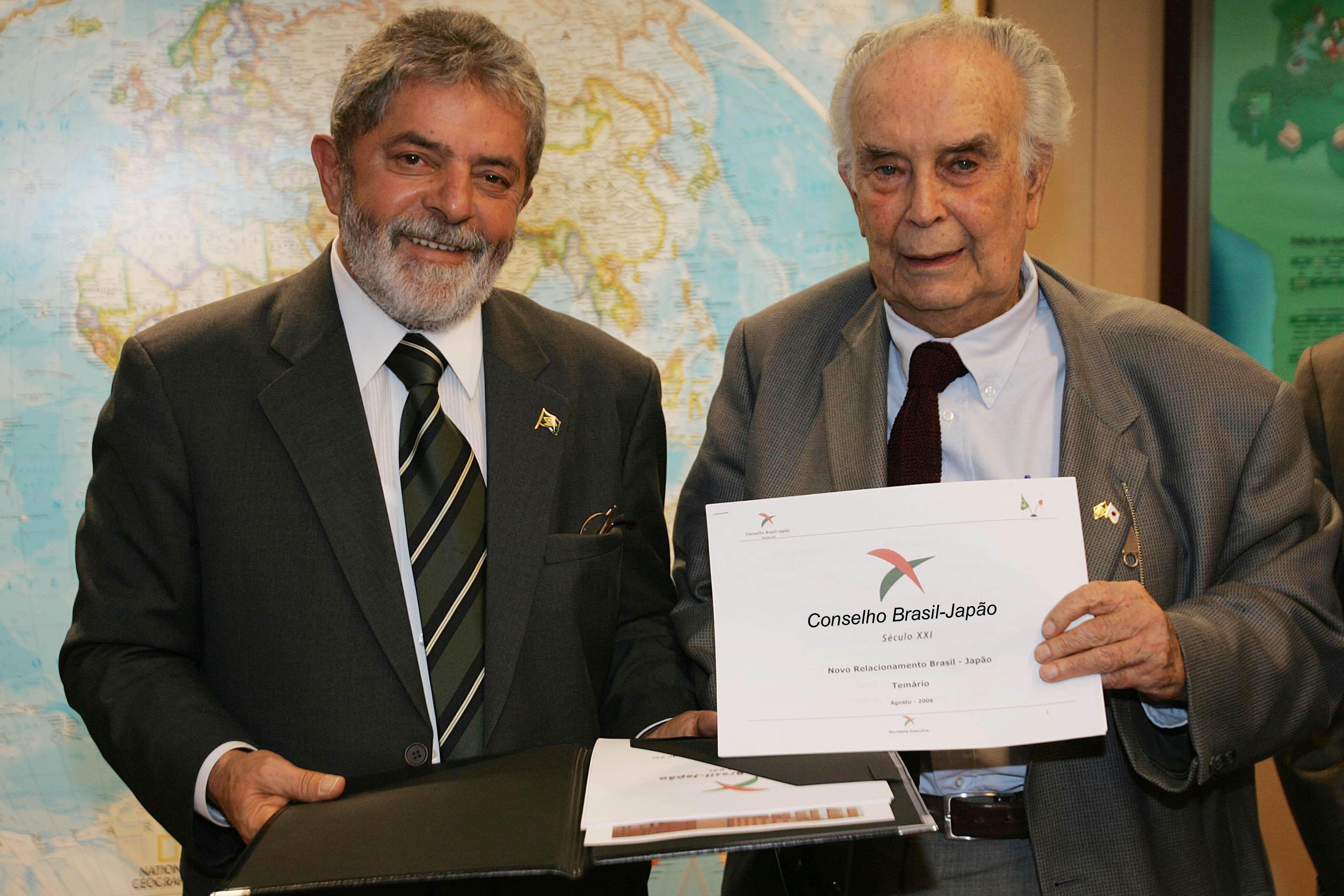 Eliezer Batista e o Presidente Luiz Inácio Lula da Silva em 2009. Créditos: Acervo Firjan