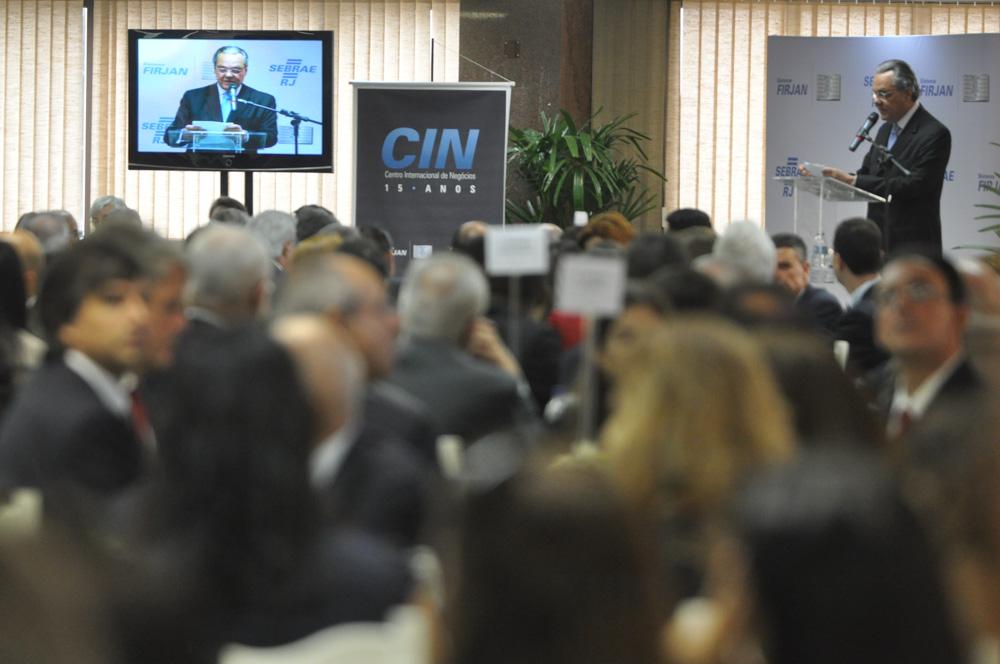Eduardo Eugenio Gouvêa Vieira no evento em comemoração aos 15 anos do Centro Internacional de Negócios no dia 11/11/2010. Créditos: Acervo Firjan