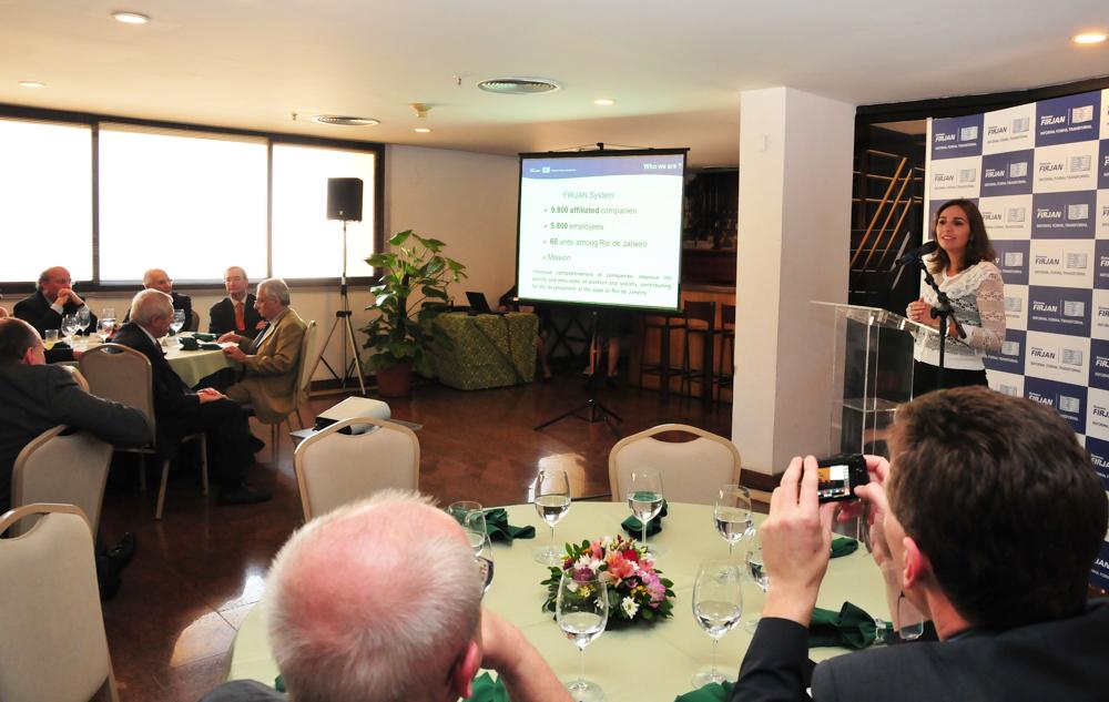 Apresentação  sobre o estudo Decisão Rio para delegação da Áustria em 13/02/2012.   Créditos: Antônio Batalha/ Acervo Firjan