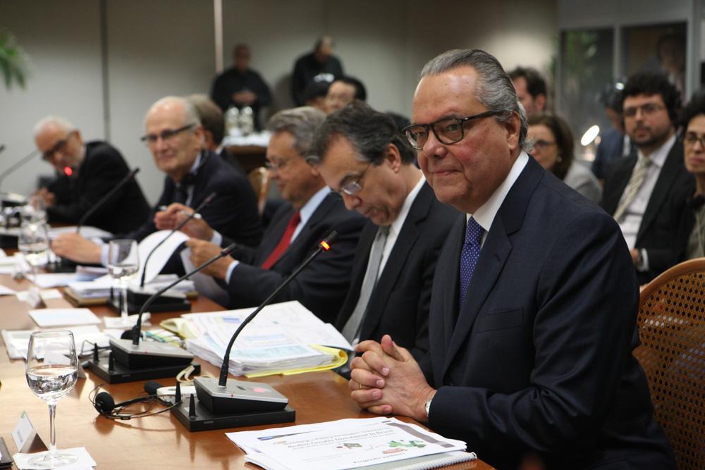 Eduardo Eugenio Gouvêa Vieira em encontro do Wise Group, grupo de notáveis para uma parceria econômica estratégica entre o Brasil e o Japão, no dia 18/05/2015. Créditos: Acervo Firjan