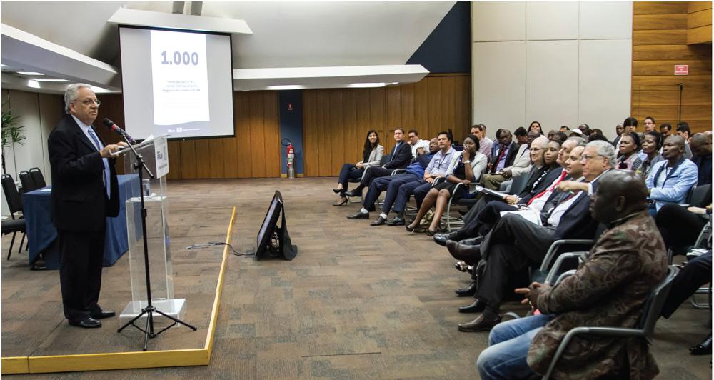 Amaury Temporal em evento comemorativo pelas 1000 missões internacionais recebidas pelo CIN.  Crédito: Acervo Firjan