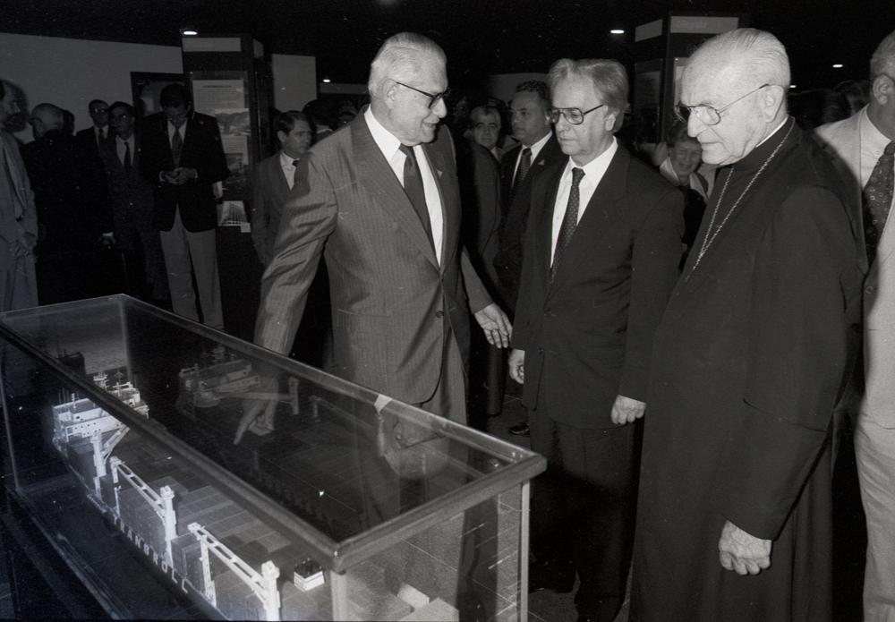 Arthur João Donato e Itamar Franco na inauguração da nova sede em 12/09/1994. Créditos: Fátima Batista/ Acervo Firjan