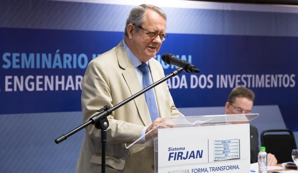 Mauro Viegas Filho fala no Seminário Internacional "Infraestrutura: a engenharia na retomada dos investimentos" em 14/09/2017. Créditos: Renata Mello/ Acervo Firjan