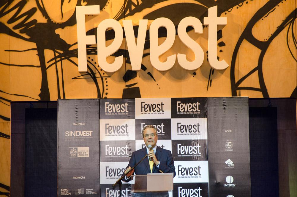 Eduardo Eugenio Gouvêa Vieira na abertura da Fevest em 2014. Crédito: Bruno Dias / Acervo Firjan