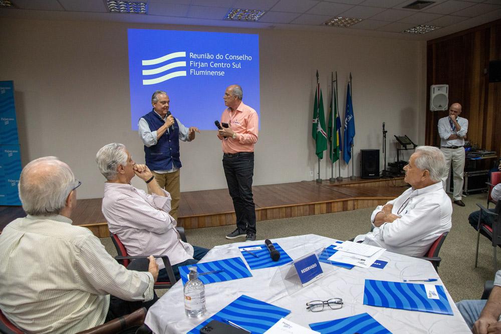 Eduardo Eugenio Gouvêa Vieira participa de encontro com a Regional Centro-Sul Fluminense em 2022. Créditos: Paula Johas/ Acervo Firjan