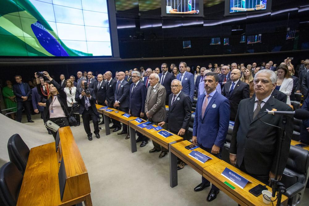 Luiz Césio Caetano na apresentação da Agenda Legislativa em 2024. Créditos: Paula Johas/ Acervo Firjan