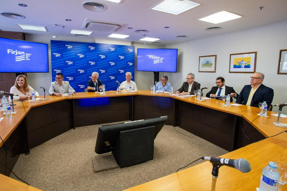Luiz Césio Caetano e Dalton Carestiato em 27 de abril de 2024. Crédito: Paula Johas/ Acervo Firjan