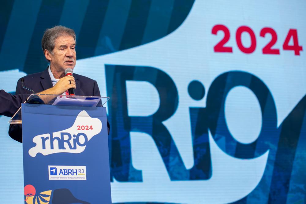 Luiz Carlos Renaux participa na abertura do evento RHRIO 2024. Créditos: Vinícius Magalhães/ Acervo Firjan