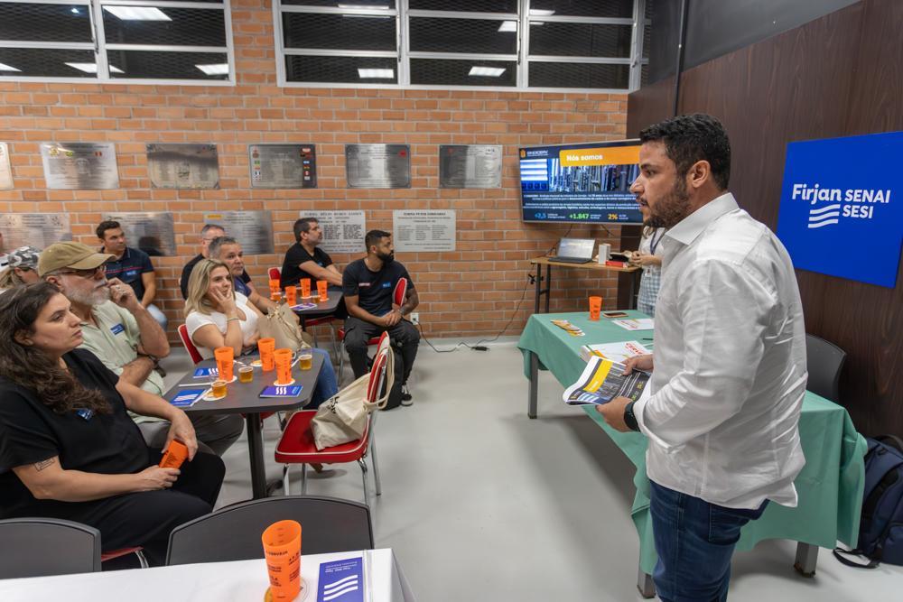 Workshop de harmonização com cerveja, voltado para associados, no dia 01/10/2024. Créditos: Acervo Firjan