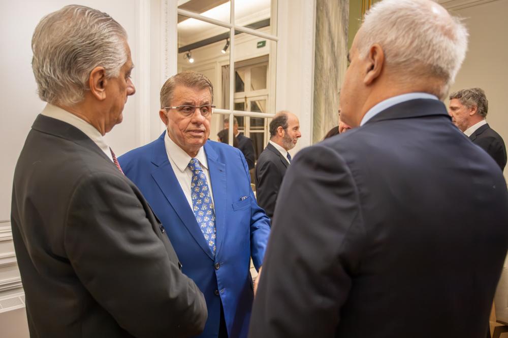 Carlos Erane de Aguiar e Luiz Césio Caetano na Casa Firjan em recepção a delegação francesa presente aos encontros do G20. Outubro de 2024. Crédito: Vinícius Magalhães/ Acervo Firjan